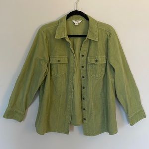 CJ Banks Women’s Green Corduroy Jacket 2X